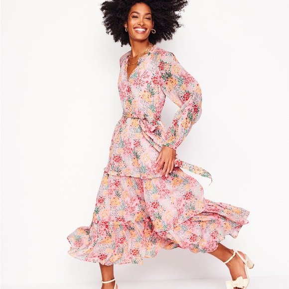 Boden women’s Ruffle Smocked Midi Dress - Picture 4 of 7